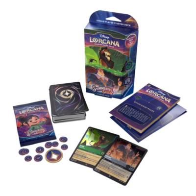 Disney Lorcana Trading Card Game by Ravensburger, Shimmering Skies, Starter Deck, Emerald and Steel