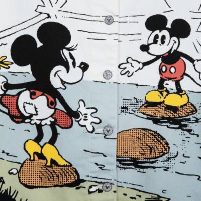 Mickey and Minnie Mouse White Denim Jacket for Adults