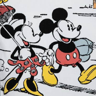 Mickey and Minnie Mouse White Denim Jacket for Adults