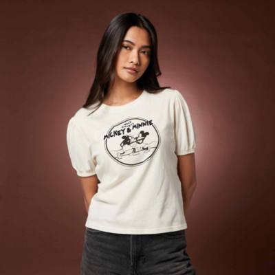 Mickey and Minnie Puff Sleeve T-Shirt for Adults