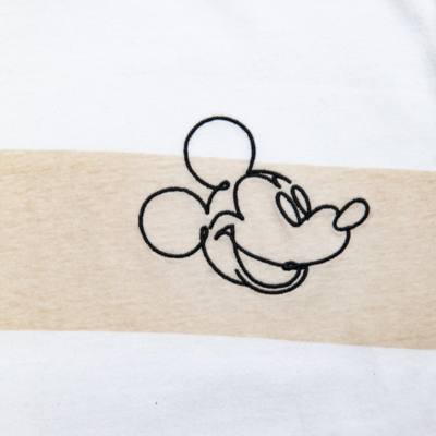 Mickey Mouse Striped Crop T-Shirt for Women