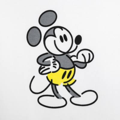 白色米奇 Genuine Mousewear 男裝 T 恤