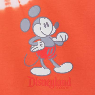 Orange Mickey Mouse Genuine Mousewear Tie-Dye T-Shirt for Adults, Disneyland