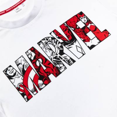 Marvel 標誌成人圓領白色 T 恤