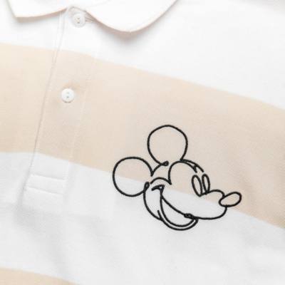 Mickey Mouse Striped Polo Tee for Adults