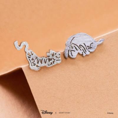 Disney Earrings Tigger and Eeyore, Silver