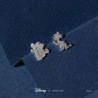 Disney Earrings Cinderella Jaq and Gus, Silver