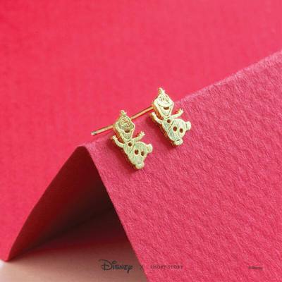 Disney Earrings Frozen Olaf, Gold