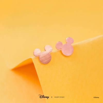Disney Earrings Mickey Ears, Rose Gold