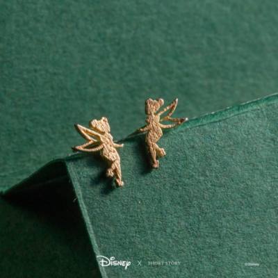 Disney Earrings Tinker Bell, Gold