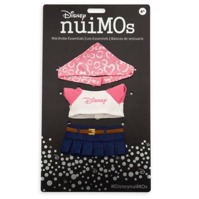 Disney nuiMOs Outfit, Denim Skirt with Disney Logo T-Shirt and Pink Bandana