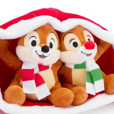 Chip 'n Dale Holiday Plush Set in Santa Hat