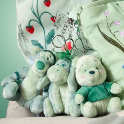 Winnie the Pooh Green Plush Keychain