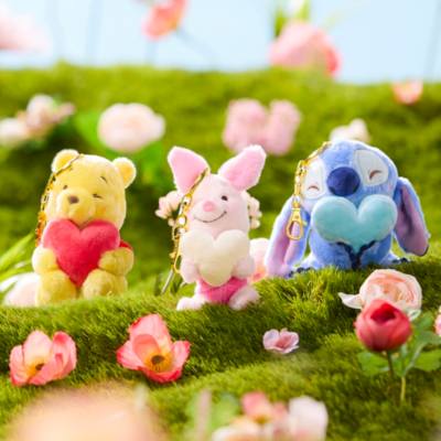 Stitch with Heart Plush Keychain, Lilo & Stitch