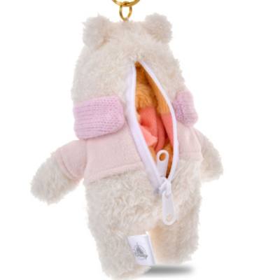 Winnie the Pooh Reversible Plush Keychain, White Pooh