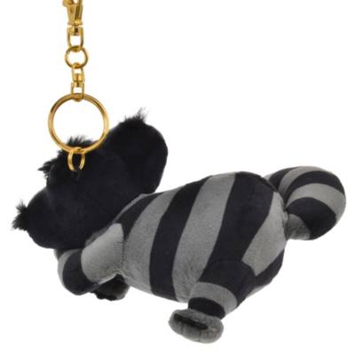 Cheshire Cat Black Plush Keychain, Alice in Wonderland
