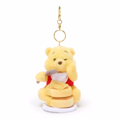 Winnie the Pooh & Pancakes Plush Keychain, Pooh Hunny Day