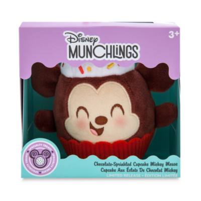 Mickey Chocolate-Sprinkled Cupcake Disney Munchlings Plush, Specialty Treats