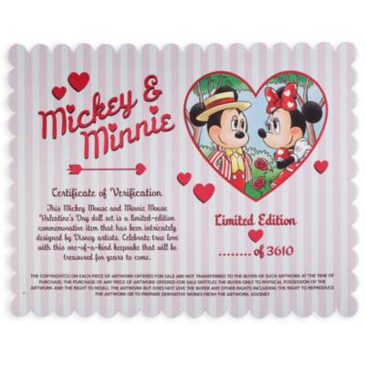 Mickey Mouse and Minnie Mouse Valentine's Day Limited Edition Doll Set