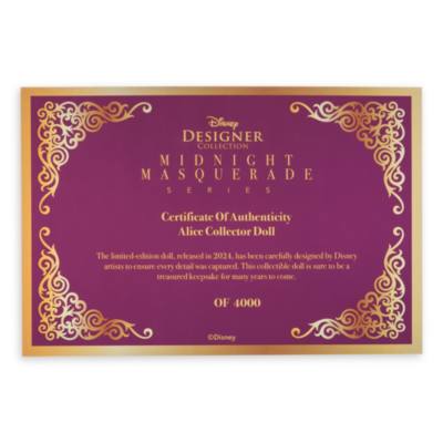 Alice Limited Edition Doll, Alice in Wonderland, Disney Designer Collection Midnight Masquerade Series, Fashionably Late, D23: The Ultimate Fan Event