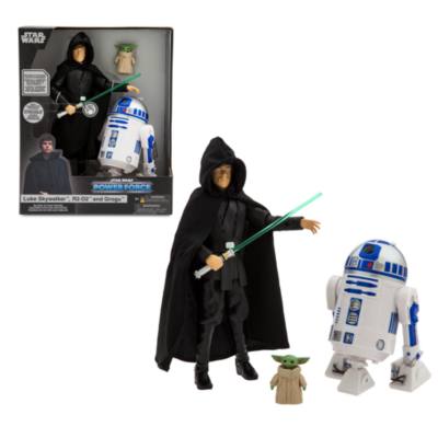 Luke Skywalker, R2-D2 and Grogu Talking Action Figure Set, Star Wars Power Force