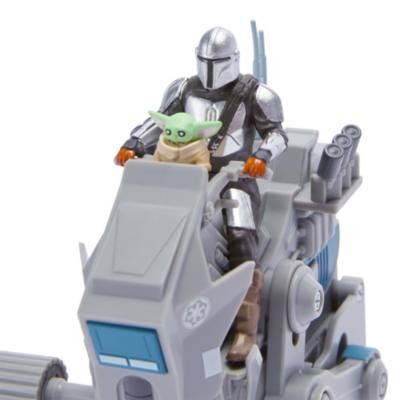 The Mandalorian and Grogu with Wind-Up AT-RT Vehicle, Star Wars