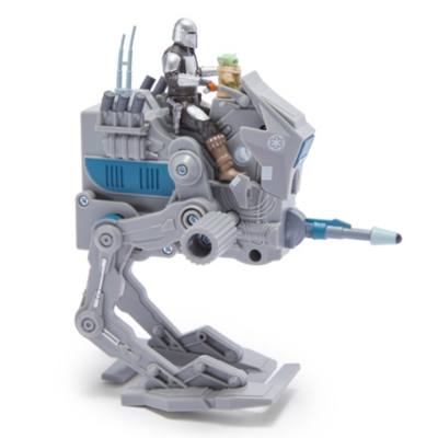 The Mandalorian and Grogu with Wind-Up AT-RT Vehicle, Star Wars