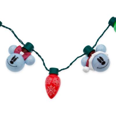 Mickey and Minnie Mouse Light-Up Holiday Glow Necklace