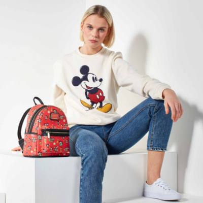 Loungefly Mickey, Minnie and Pluto Mini Backpack