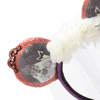 The Haunted Mansion Bride Minnie Mouse Ears Headband for Adults