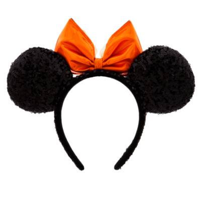 Minnie Mouse Ears Headband for Adults, Orange Bow