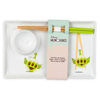 Toy Story Alien Disney Munchlings Sushi Plate with Chopsticks, Sensational Snacks