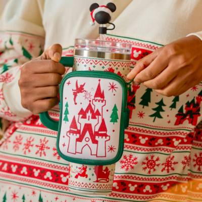 Santa Mickey Mouse Holiday Stainless Steel Travel Tumbler