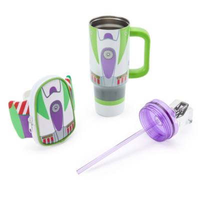 Buzz Lightyear Stainless Steel Tumbler with Straw and Zip Case, Toy Story