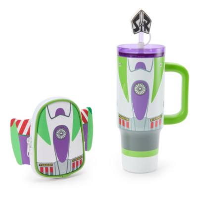 Buzz Lightyear Stainless Steel Tumbler with Straw and Zip Case, Toy Story