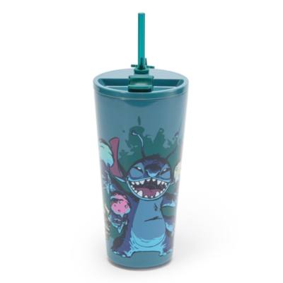 Stitch Stainless Steel Water Bottle with Straw, Lilo & Stitch