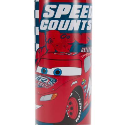 Lightning McQueen Stainless Steel Water Bottle with Built-In Straw, Cars