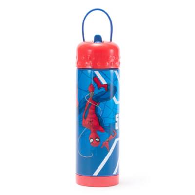 Spider-Man Stainless Steel Water Bottle with Built-In Straw
