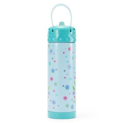 Frozen Stainless Steel Water Bottle with Built-In Straw