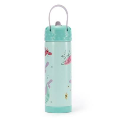 The Little Mermaid Stainless Steel Water Bottle with Built-In Straw