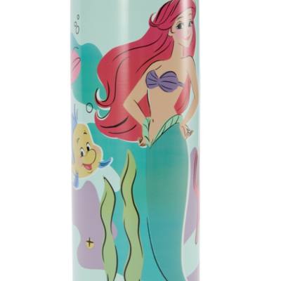 The Little Mermaid Stainless Steel Water Bottle with Built-In Straw