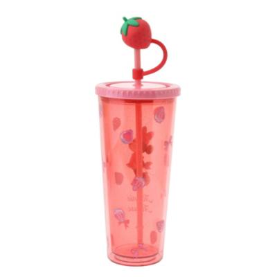 Minnie Mouse Strawberry Travel Tumbler with Straw
