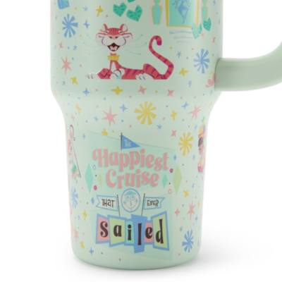 &ldquo;it's a small world'' Stainless Steel Travel Tumbler with Straw and Zip Case, 60th Anniversary