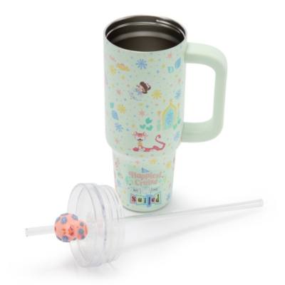 &ldquo;it's a small world'' Stainless Steel Travel Tumbler with Straw and Zip Case, 60th Anniversary