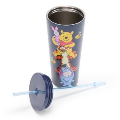 Winnie the Pooh and Pals Stainless Steel Travel Tumbler with Straw