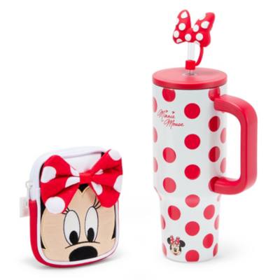 Minnie Mouse Stainless Steel Travel Tumbler with Straw plus Zip Case