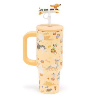 Disney Cats and Dogs Halloween Stainless Steel Travel Tumbler with Straw