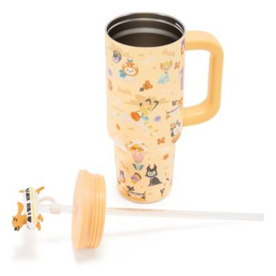 Disney Cats and Dogs Halloween Stainless Steel Travel Tumbler with Straw
