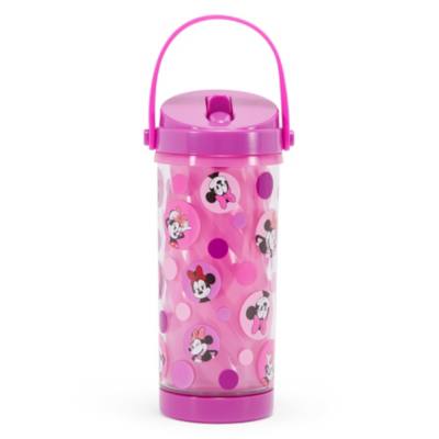Minnie Mouse Water Bottle with Built-In Straw for Kids