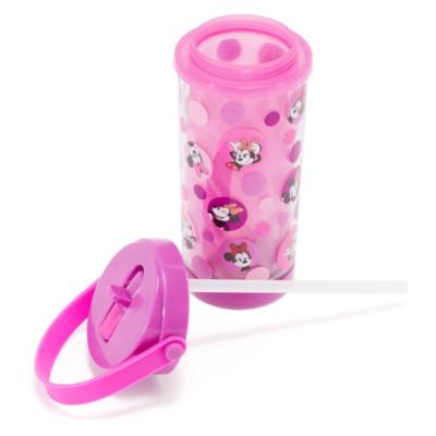 Minnie Mouse Water Bottle with Built-In Straw for Kids